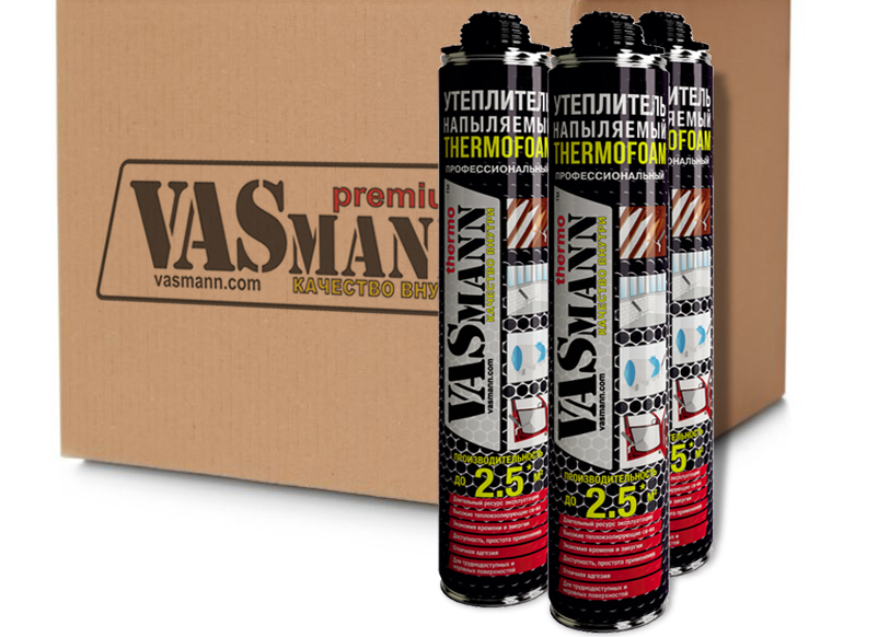 Vasmann - напыляемый утеплитель (коробка 12 шт)